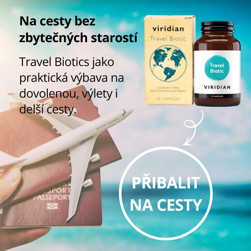 Připravte trávení na cestování správnými probiotiky. www.wugi.cz