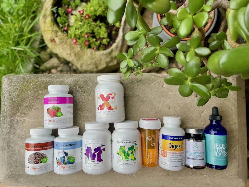 Wugi produkty do cestovní lékárničky: coriolus, betaglukan, acerola, hočřík, melatonin, STkill, trávicí enzymy, probiotika na průjem a elektrolyty