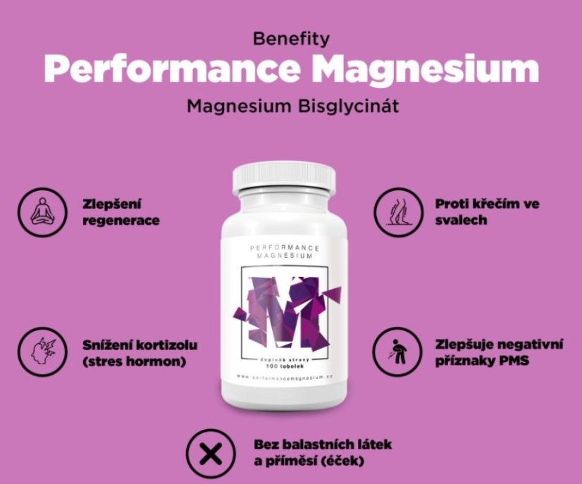 BrainMax Magnesium Performance, 100 kapslí