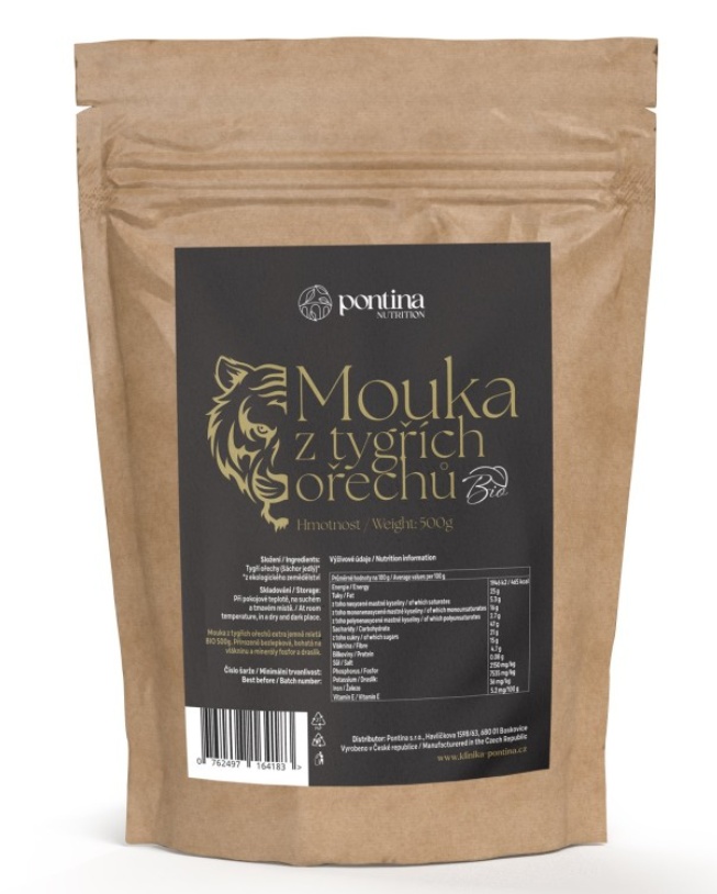 Pontina Nutrition Mouka z tygřích ořechů Extra jemná 500g BIO