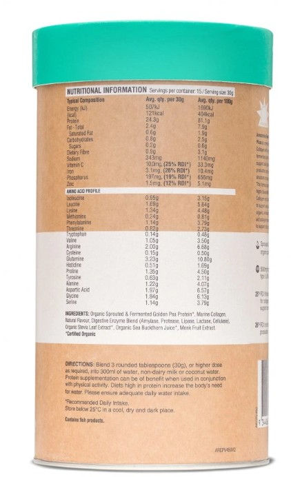 Amazonia Raw Protein Collagen Plus Vanilka-javorový sirup 450 g