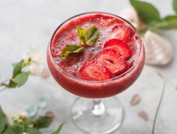 Valentýnský nealko jahodový drink