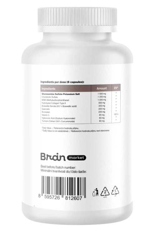 BrainMax Joint Support, podpora kloubů a kostí, 180 kapslí