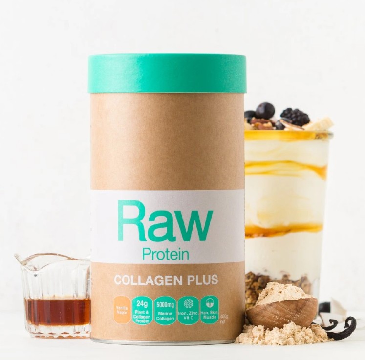 Amazonia Raw Protein Collagen Plus Vanilka-javorový sirup 450 g