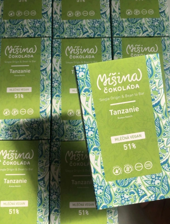 Míšina čokoláda Veganská mléčná čokoláda 51% Tanzanie, 50 g