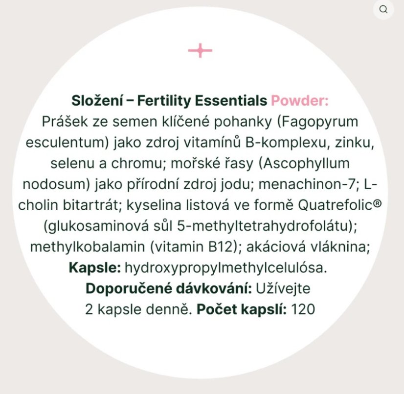 Trime Fertility Essentials (podpora těhotenství), kapsle