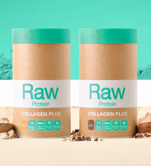 Amazonia Raw Protein Collagen Plus Čokoláda s oříšky 450 g