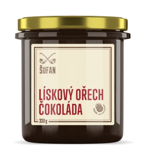 Šufan Lískovo-čokoládové máslo - Hmotnost Šufánek: 330 g
