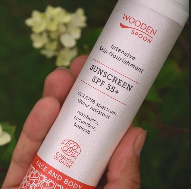 Wooden Spoon Opalovací mléko na tělo a obličej SPF 35+, 100 ml
