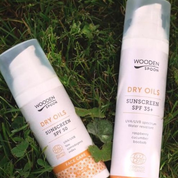 Wooden Spoon Opalovací mléko na obličej a tělo se suchými oleji SPF 35+, 100 ml