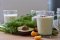 Výživné zelené smoothie z vodního kefíru