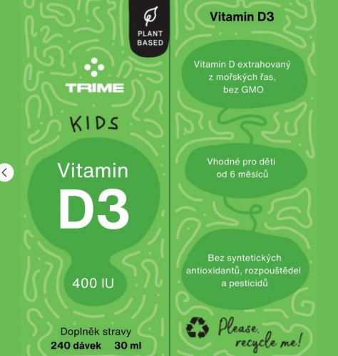 Trime Kids vitamin D3, 30 ml
