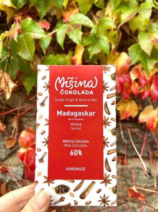 Míšina čokoláda Mléčná čokoláda 60% Madagaskar hřejivá 50 g