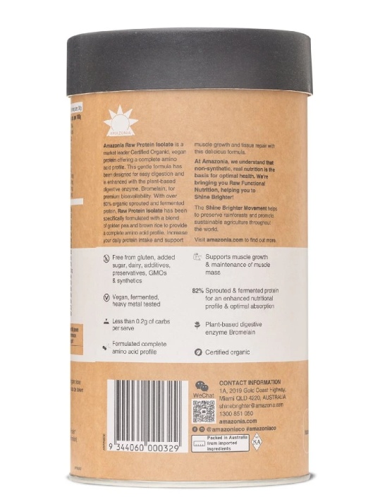 Amazonia Raw Protein Isolate Natural (bez příchuti) 500 g