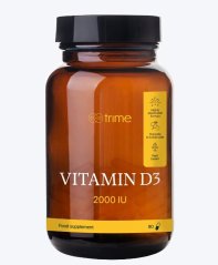 Trime Vitamin D3 – 2000 IU (cholekalciferol), 90 kapslí