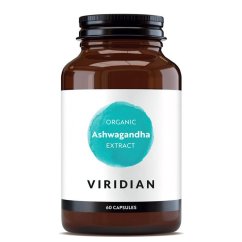 Viridian Ashwagandha Extract Organic (Indický ženšen KSM-66®), 60 kapslí