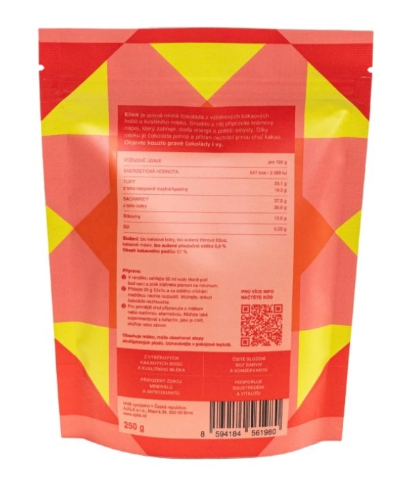 Ajala Elixír – pravá horká 57% čokoláda – Mléčná 250 g