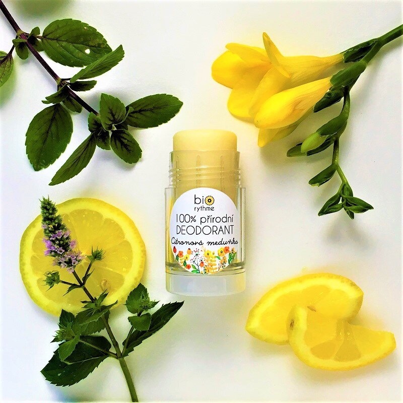 Biorythme 100% Přírodní deodorant Citronová meduňka se sodou (různé velikosti) - hmotnost DEO: 30g