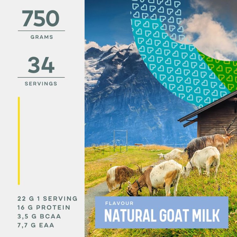 MyoTec I Love Goat Protein, 100% kozí protein, natural 750 g