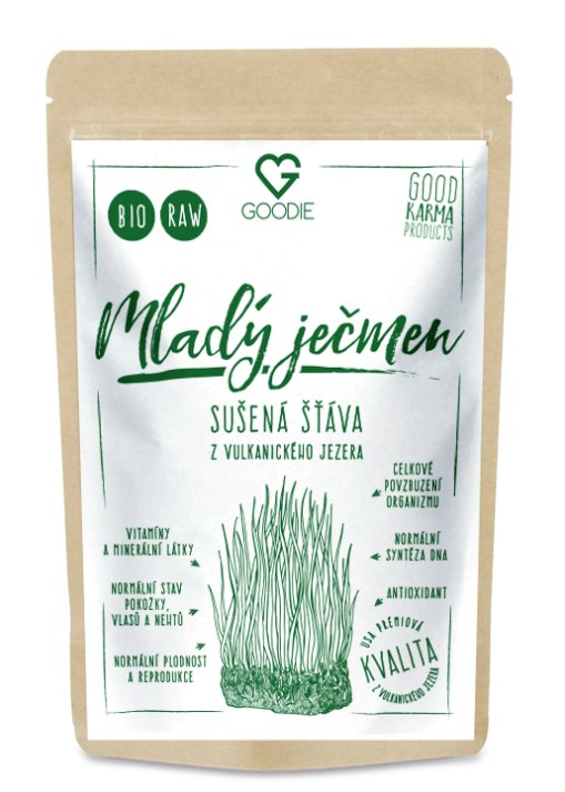 Goodie Mladý ječmen - sušená šťáva BIO, RAW 150 g