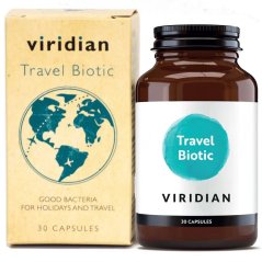 Viridian Saccharomyces Boulardii Travel Biotics, Cestovní probiotika, 30 kapslí