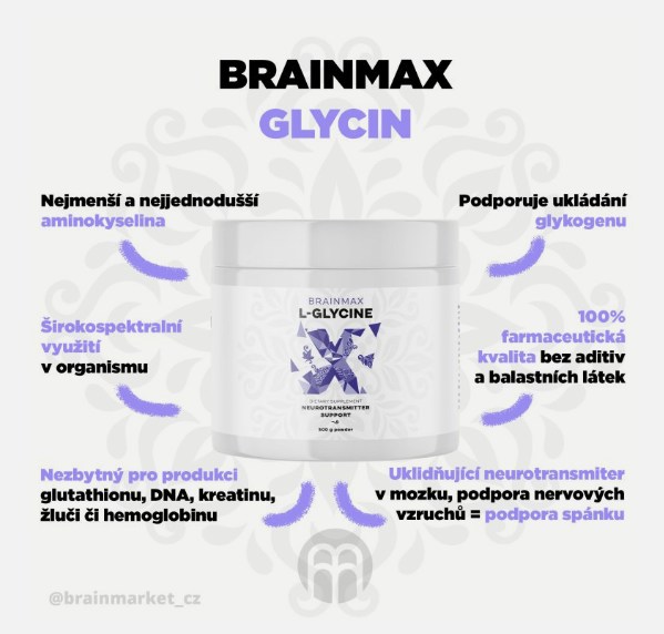 BrainMax L-Glycin, 500 g