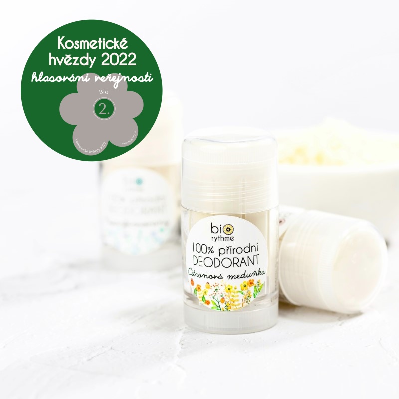 Biorythme 100% Přírodní deodorant Citronová meduňka se sodou (různé velikosti) - hmotnost DEO: 30g