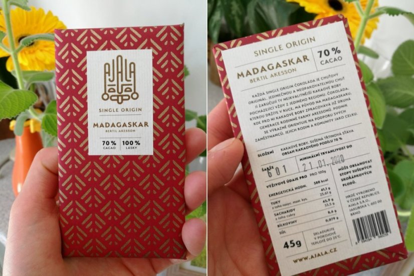 Ajala 70% čokoláda Madagaskar Akesson 45 g