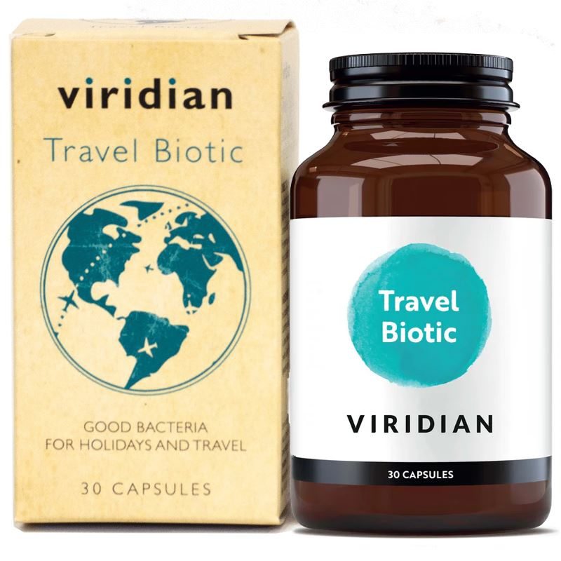 Viridian Saccharomyces Boulardii Travel Biotics, Cestovní probiotika, 30 kapslí