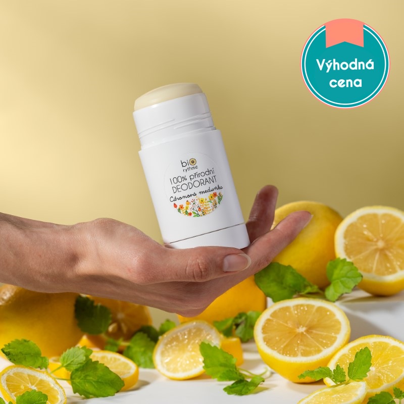 Biorythme 100% Přírodní deodorant Citronová meduňka se sodou (různé velikosti) - hmotnost DEO: 30g