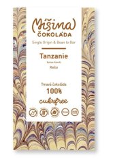 Míšina čokoláda CUKRFREE Tmavá čokoláda 100% Tanzanie s kešu 60 g