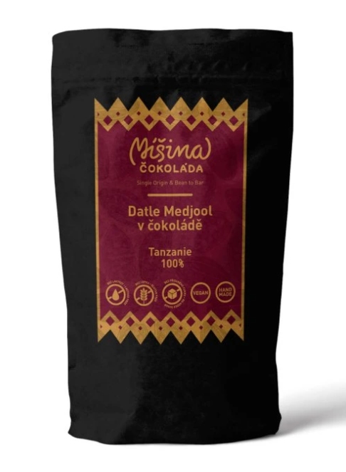 Míšina čokoláda Datle Medjool ve 100% čokoládě Tanzanie 160 g