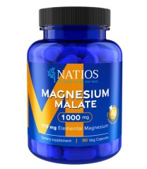 NATIOS Magnesium Malate 1000 mg + B6, 90 veg. kapslí