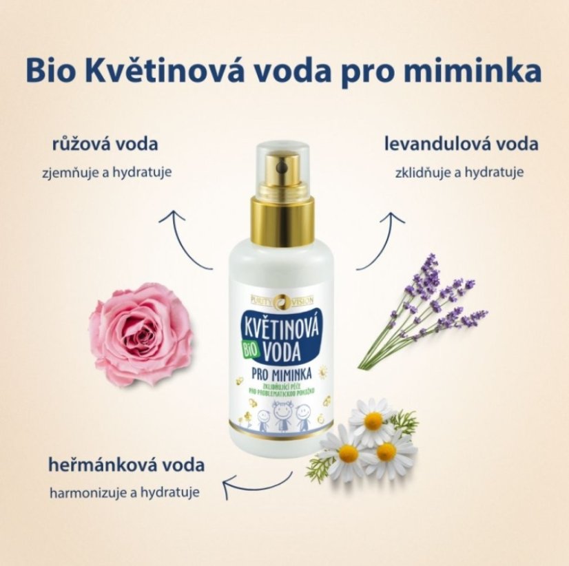 Purity Vision® BIO Květinová voda pro miminka 200 ml