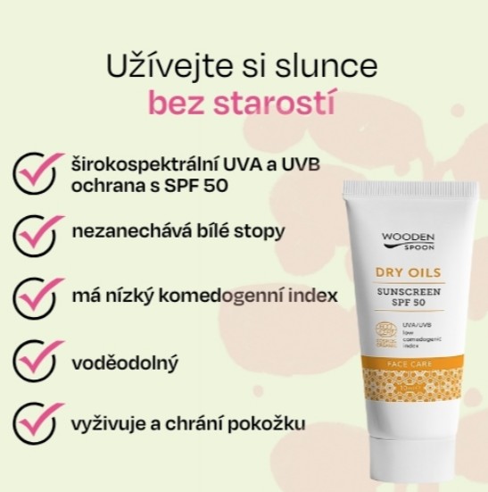 Wooden Spoon Minerální opalovací krém na obličej s nízkým komedogenním indexem SPF 50, 10 ml vzorek