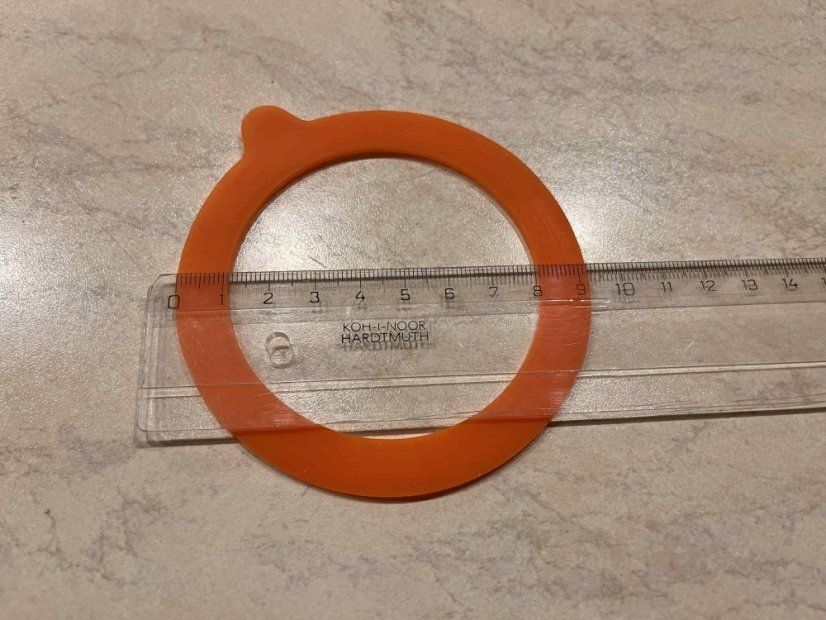 náhradní těsnění na WUGI sklenice (1ks) - barva těsnění: oranžové