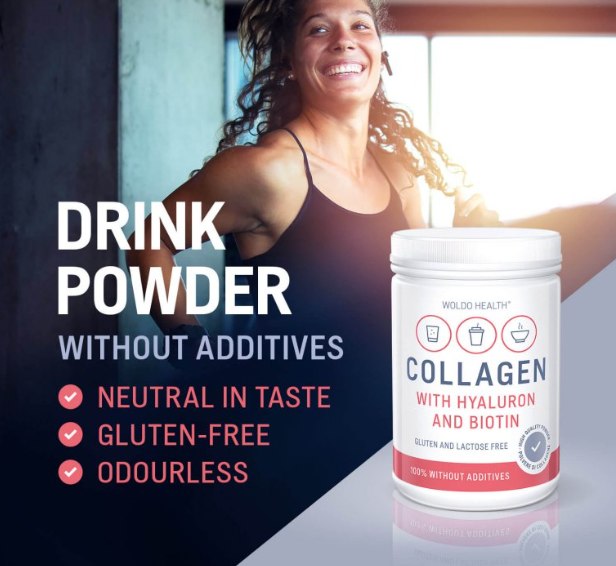 WoldoHealth Kolagen z pastvin s kyselinou hyaluronovou a biotinem 500 g