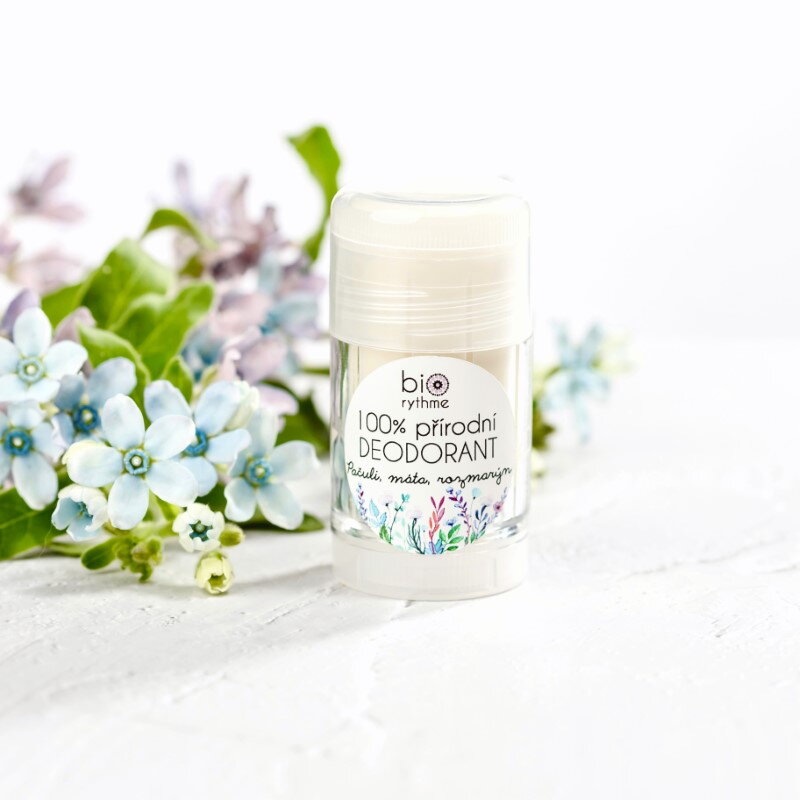 Biorythme 100% Přírodní deodorant Pačuli, máta, rozmarýn se sodou (různé velikosti) - hmotnost DEO: 30g