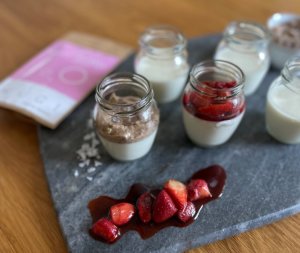 Jednoduchá probiotická panna cotta s kefírem
