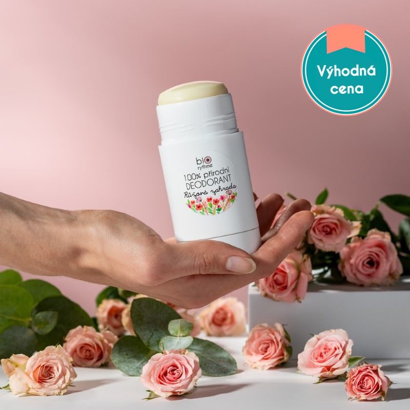 Biorythme 100% Přírodní deodorant Růžová zahrada se sodou (různé velikosti) - hmotnost DEO: 30g
