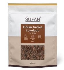 Šufan BIO Horká tmavá čokoláda 70 %, 500 g