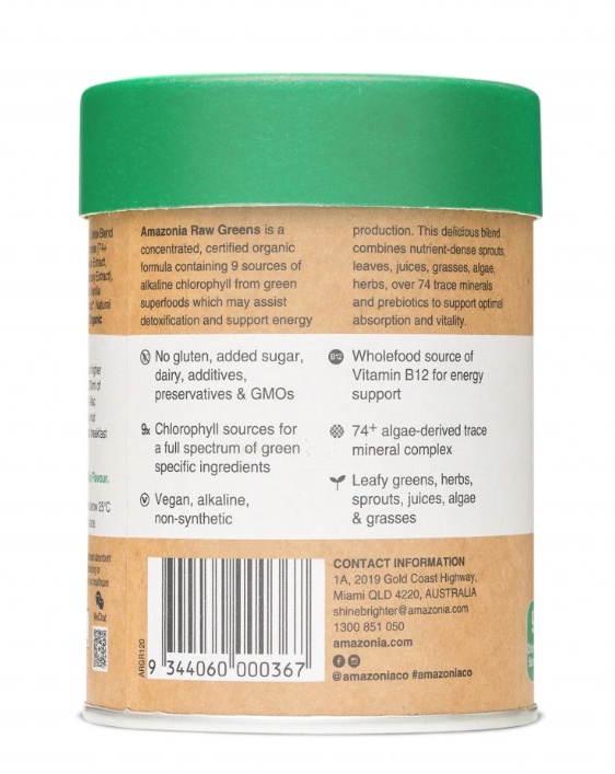 Amazonia Raw Nutrients Greens 120 g