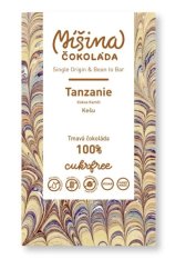 Míšina čokoláda CUKRFREE Tmavá čokoláda 100% Tanzanie s kešu 60 g