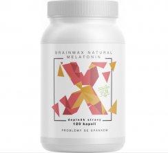 BrainMax Natural Melatonin, 100 kapslí (spánek, jet lag, antioxidant)