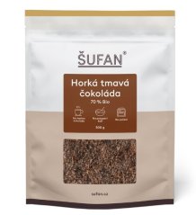 Šufan BIO Horká tmavá čokoláda 70 %, 500 g