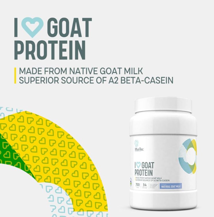 MyoTec I Love Goat Protein, 100% kozí protein, natural 750 g