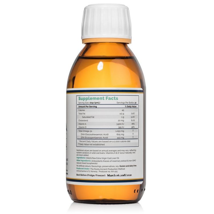Rosita extra panenský olej z tresčích jater - tekutý, 150 ml