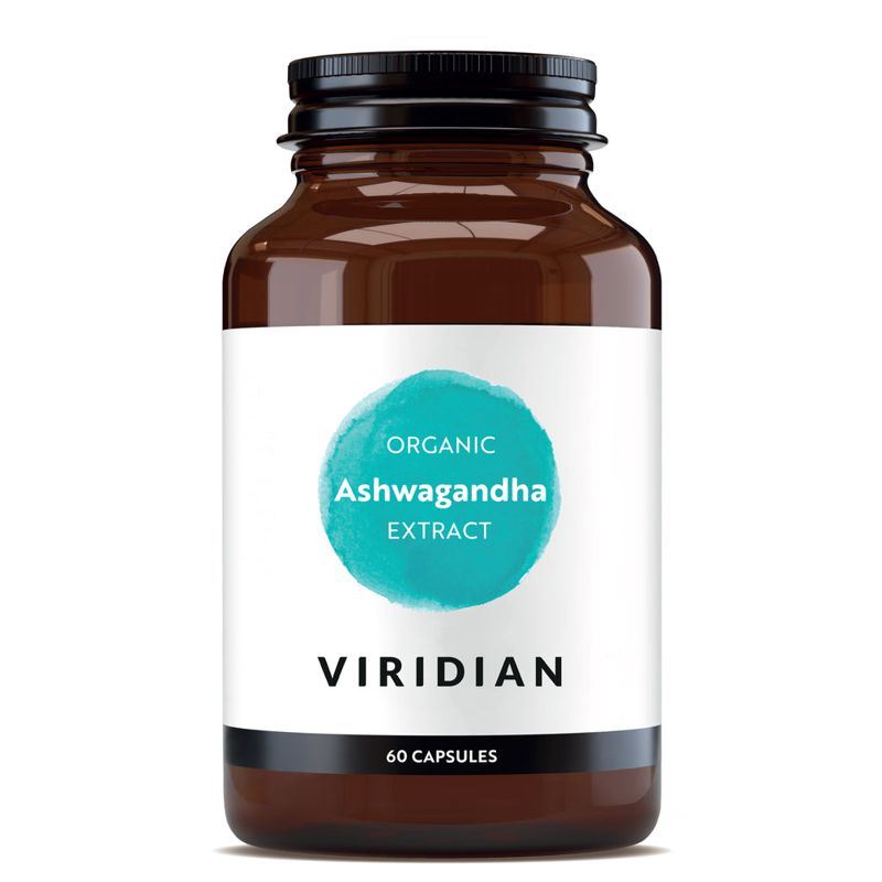 Viridian Ashwagandha Extract Organic (BIO Indický ženšen KSM-66®), 60 kapslí