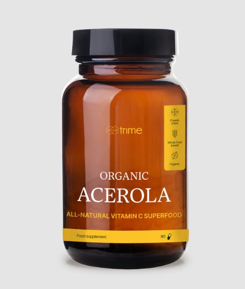 Trime Organic Acerola 90 kapslí (přírodní celistvý vitamin C)
