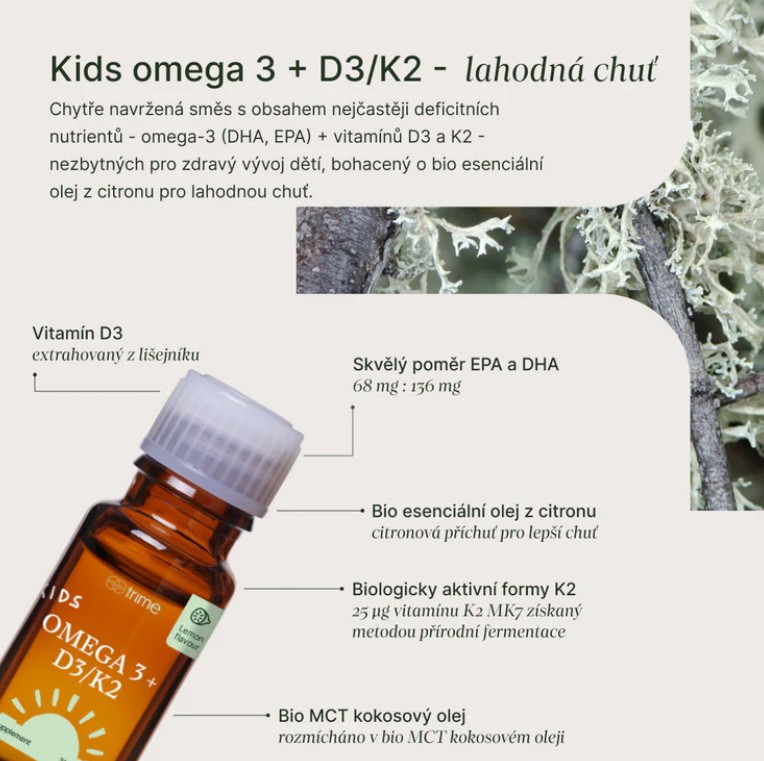Trime Kids omega 3 + D3/K2, kapky, 31 ml
